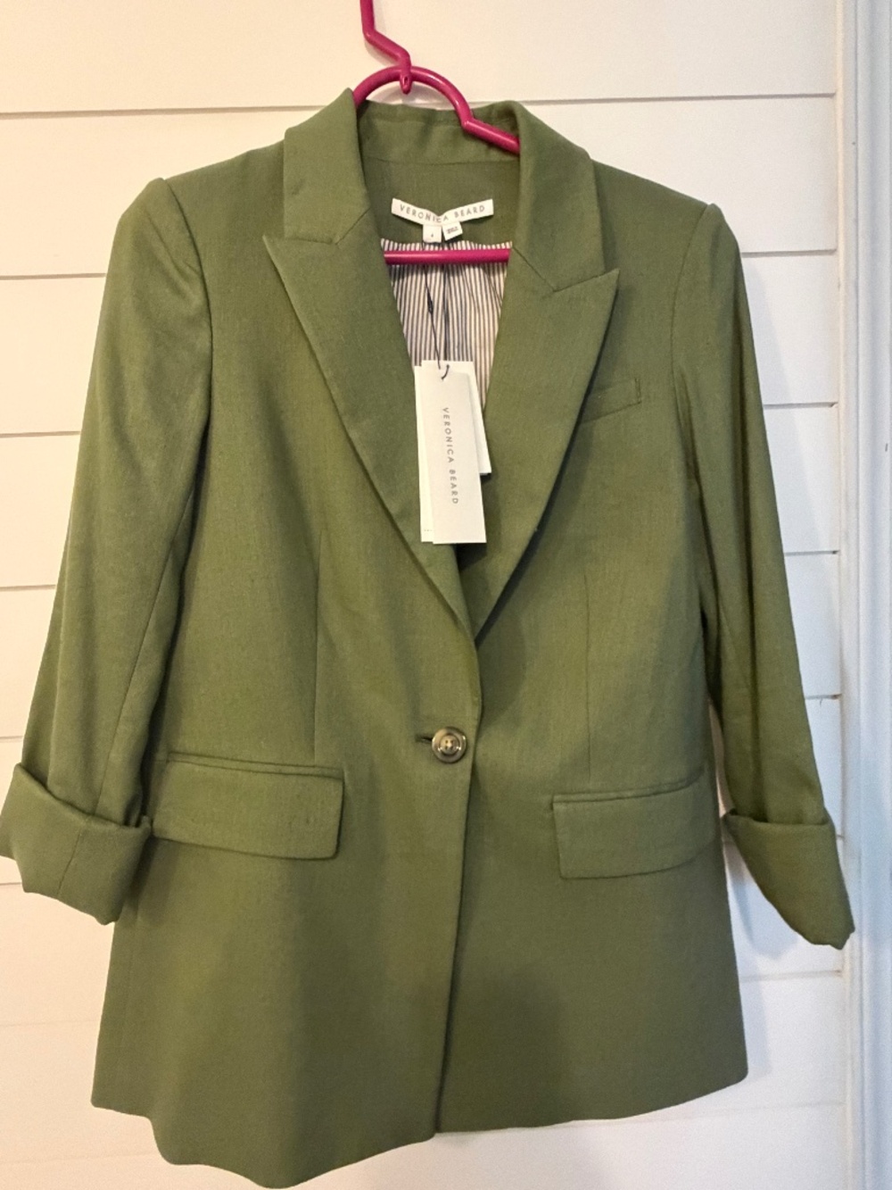 Veronica Beard Blazer 4 Army Green